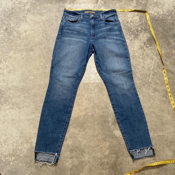 Joes Jeans Womens Size 28 Skinny Mid Rise Raw Hem Straight Leg‎ Blue - Picture 1 of 10